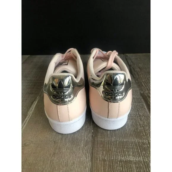 ADIDAS WMNS SUPERSTAR PINK TINT SILVER METALLIC Shoes size 6